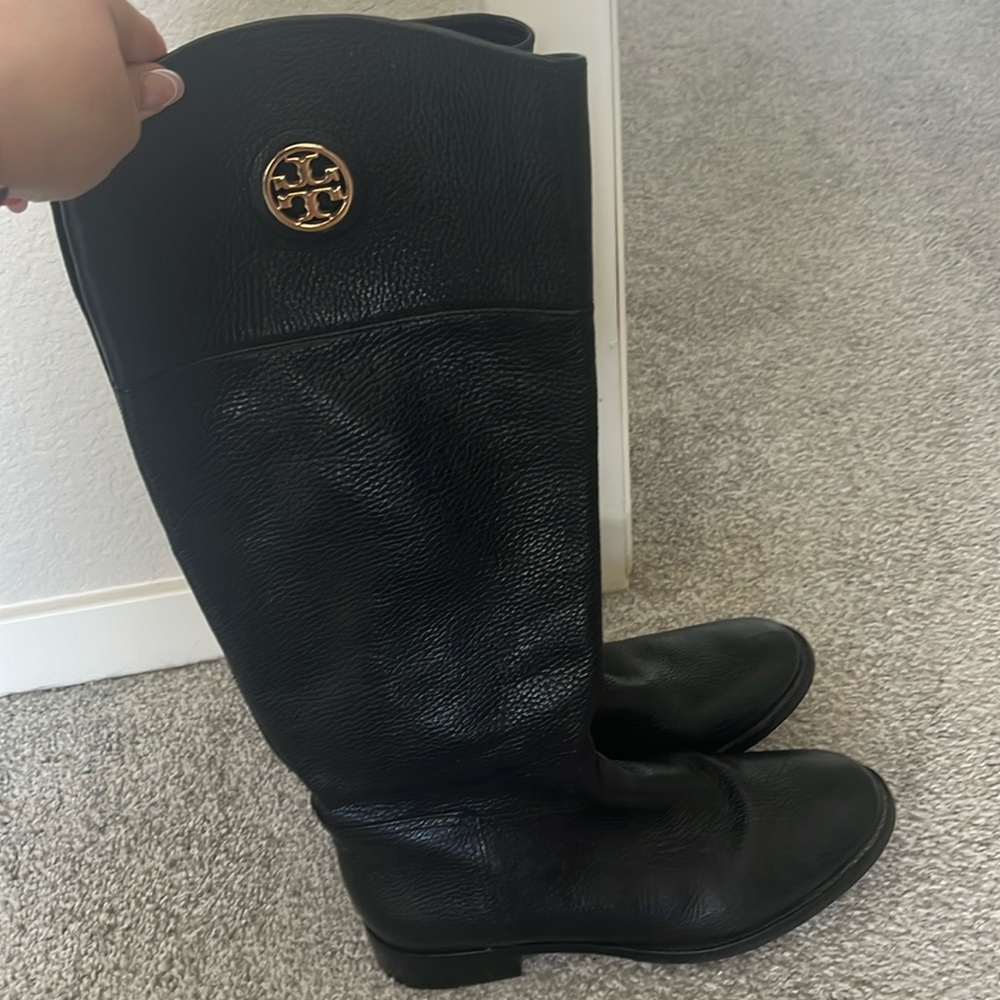 Tory Burch Black Riding Boots